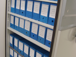 Situação do acervo após organização, na Blocoteca		